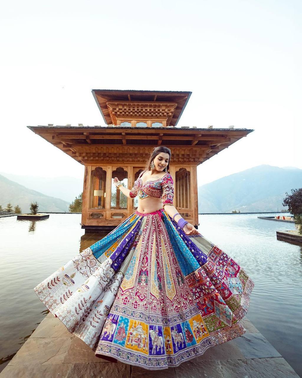 NEW NAVRATRI SPECIAL DESIGNER PRINTED LAHENGA CHOLI