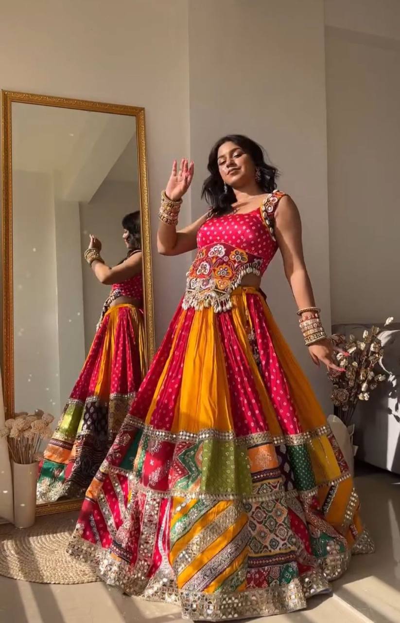 NEW NAVRATRI SPECIAL DESIGNER PRINTED LAHENGA CHOLI
