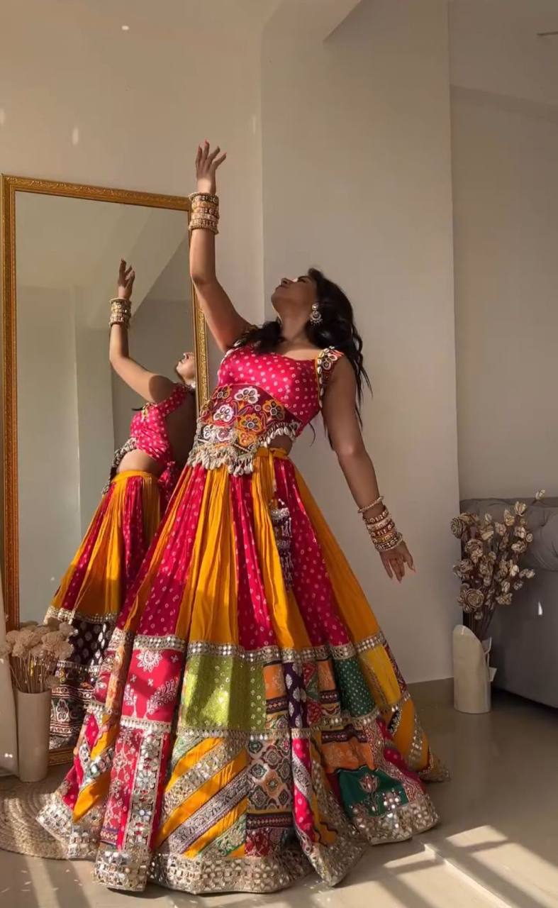NEW NAVRATRI SPECIAL DESIGNER PRINTED LAHENGA CHOLI