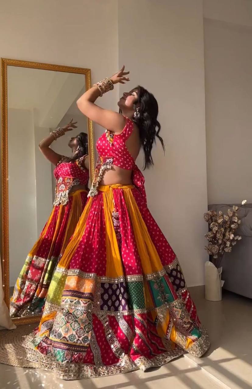 NEW NAVRATRI SPECIAL DESIGNER PRINTED LAHENGA CHOLI