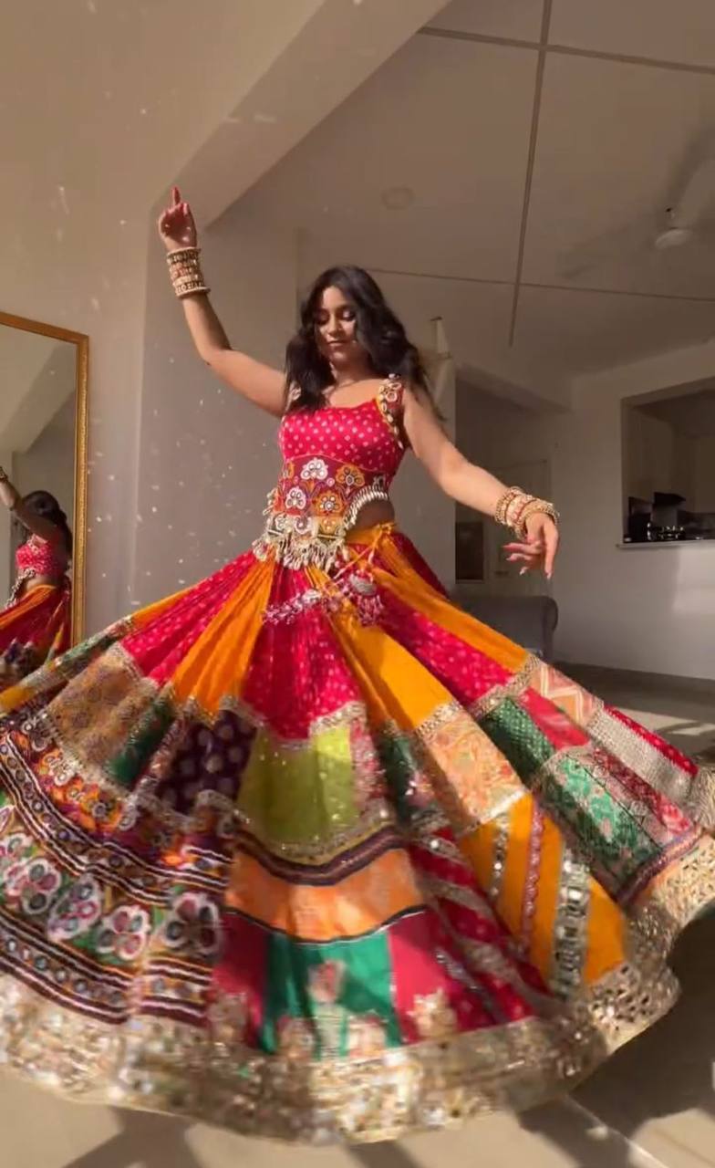 NEW NAVRATRI SPECIAL DESIGNER PRINTED LAHENGA CHOLI