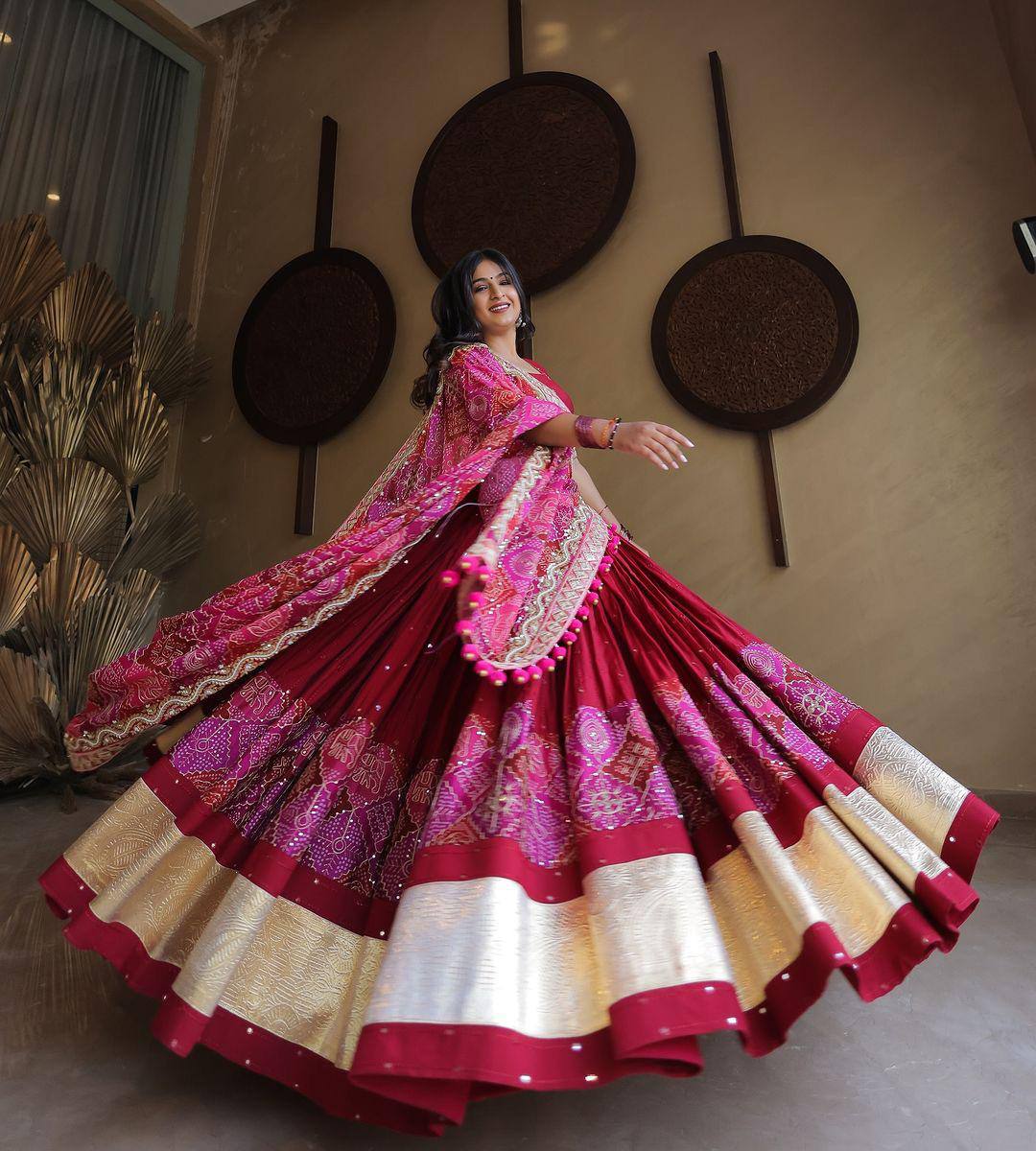 NEW NAVRATRI SPECIAL DESIGNER PRINTED LAHENGA CHOLI