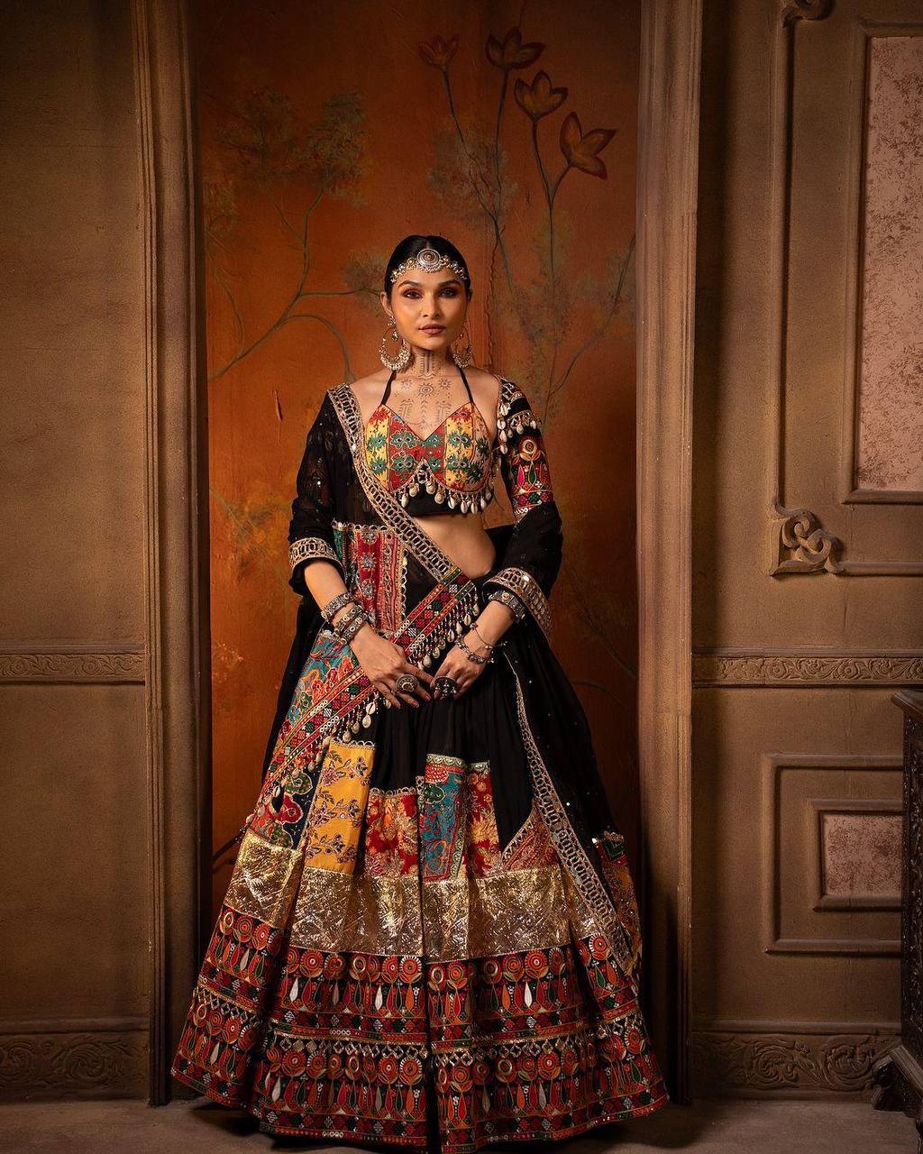 NEW NAVRATRI SPECIAL DESIGNER PRINTED LAHENGA CHOLI