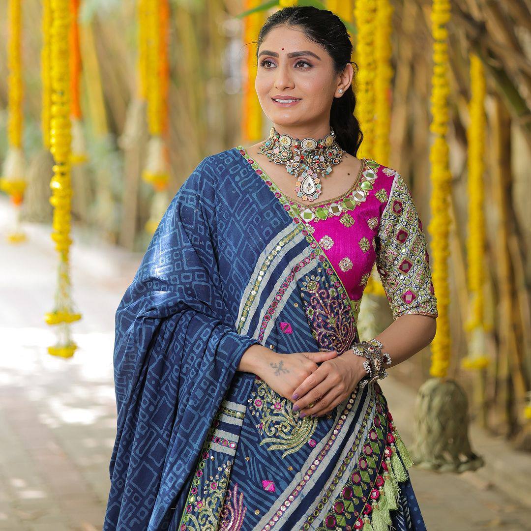 NEW NAVRATRI SPECIAL DESIGNER PRINTED LAHENGA CHOLI