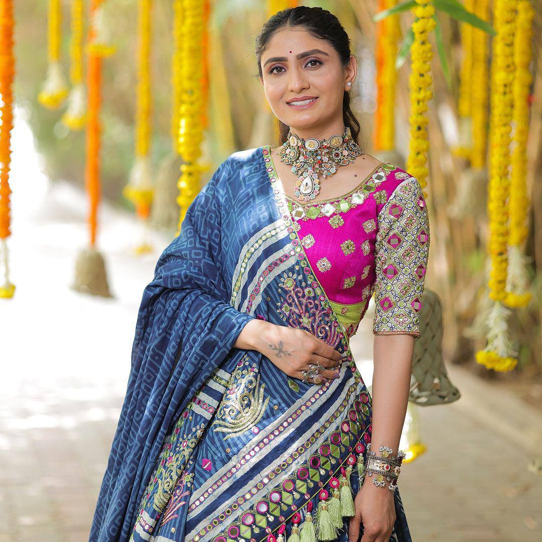 NEW NAVRATRI SPECIAL DESIGNER PRINTED LAHENGA CHOLI