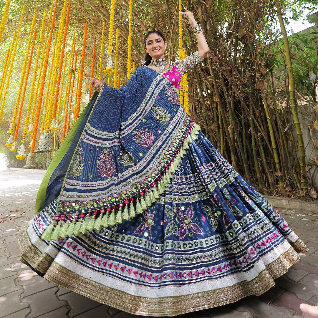 NEW NAVRATRI SPECIAL DESIGNER PRINTED LAHENGA CHOLI