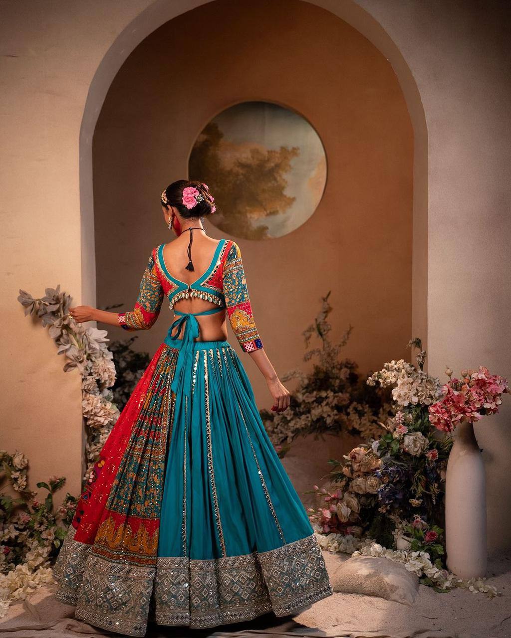 NEW NAVRATRI SPECIAL DESIGNER PRINTED LAHENGA CHOLI