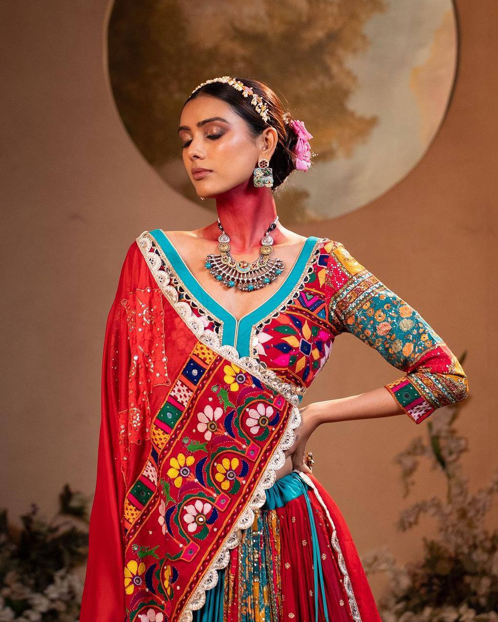 NEW NAVRATRI SPECIAL DESIGNER PRINTED LAHENGA CHOLI