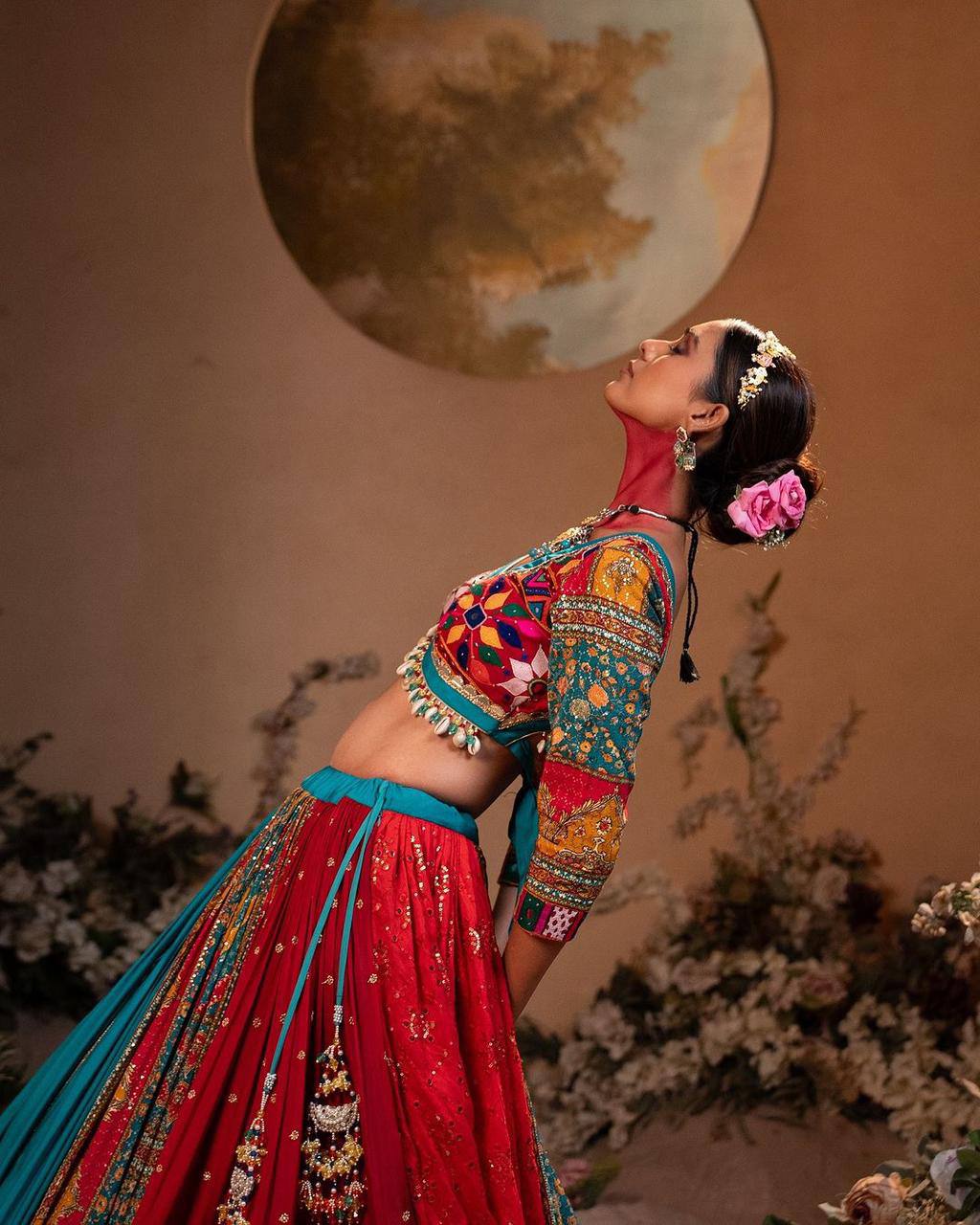 NEW NAVRATRI SPECIAL DESIGNER PRINTED LAHENGA CHOLI
