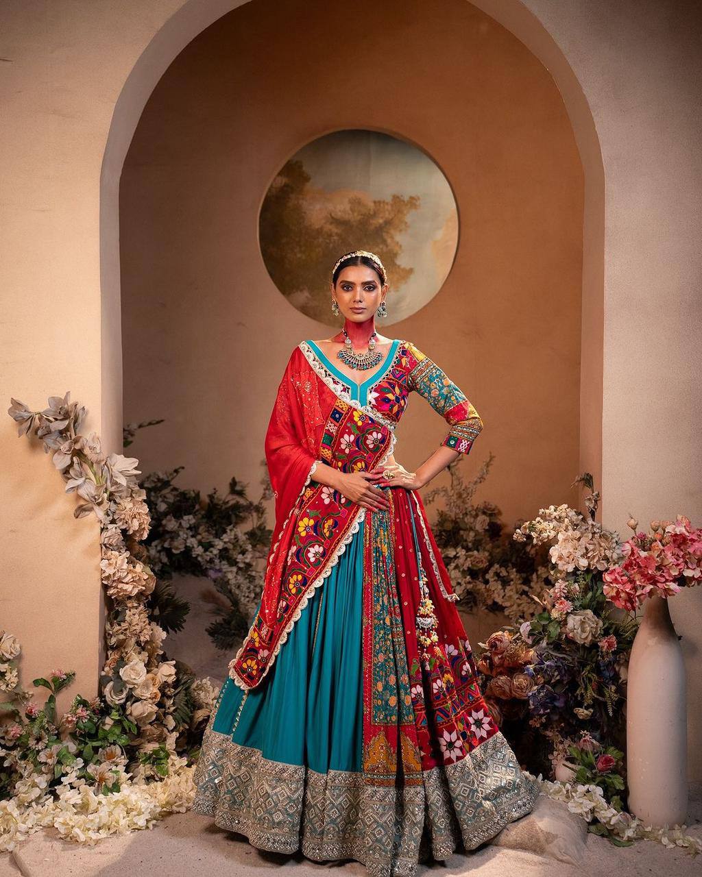NEW NAVRATRI SPECIAL DESIGNER PRINTED LAHENGA CHOLI