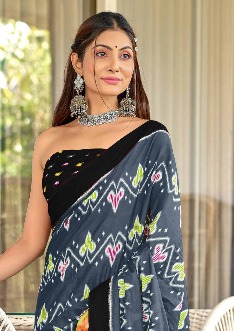 HAND BLOCK PRINT MULMUL COTTON SAREES