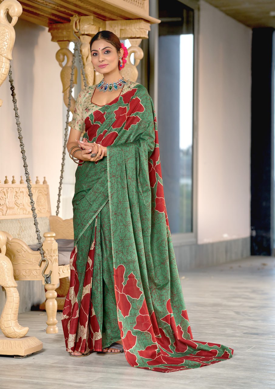 HAND BLOCK PRINT MULMUL COTTON SAREES
