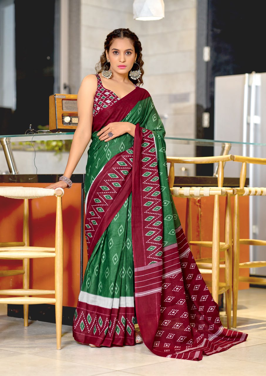 HAND BLOCK PRINT MULMUL COTTON SAREES