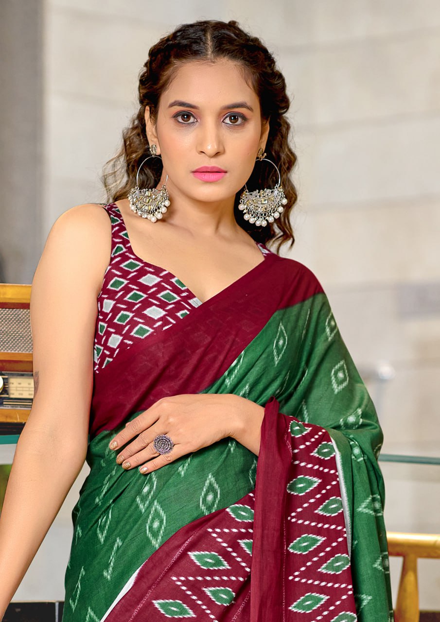 HAND BLOCK PRINT MULMUL COTTON SAREES