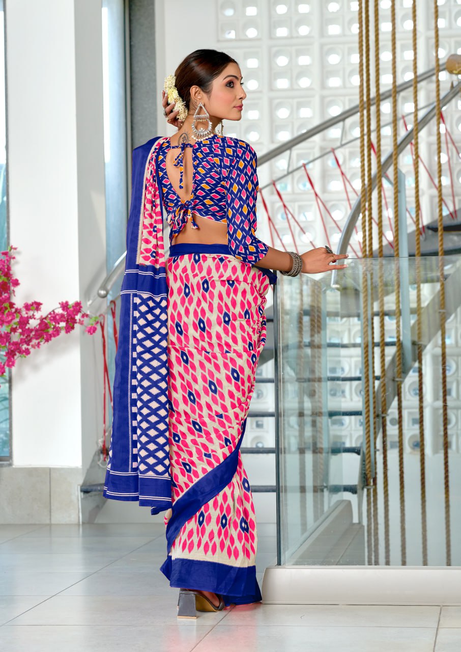 HAND BLOCK PRINT MULMUL COTTON SAREES