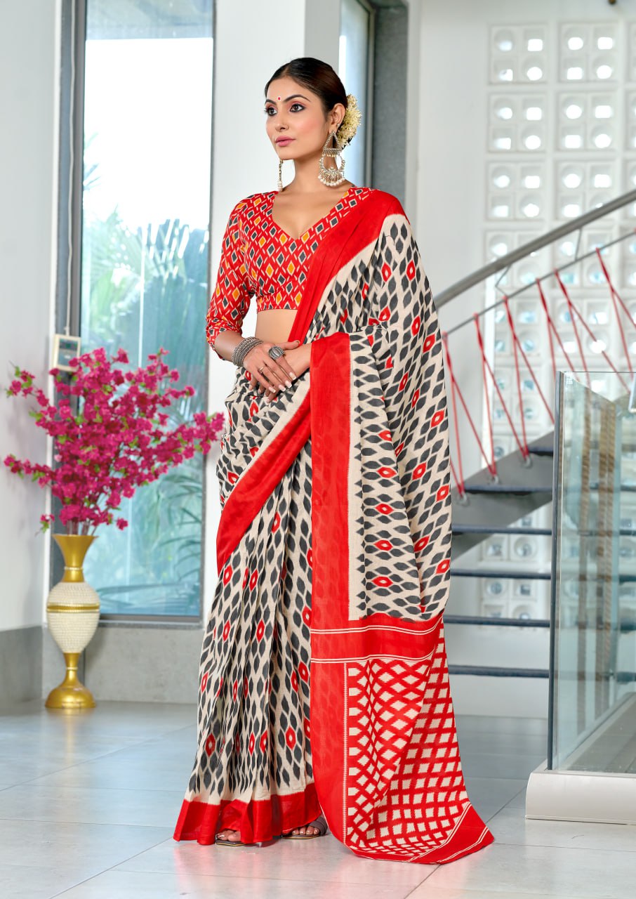 HAND BLOCK PRINT MULMUL COTTON SAREES