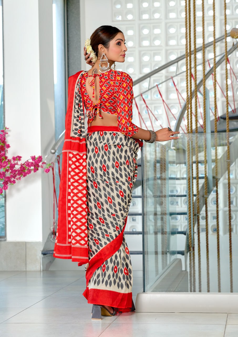 HAND BLOCK PRINT MULMUL COTTON SAREES