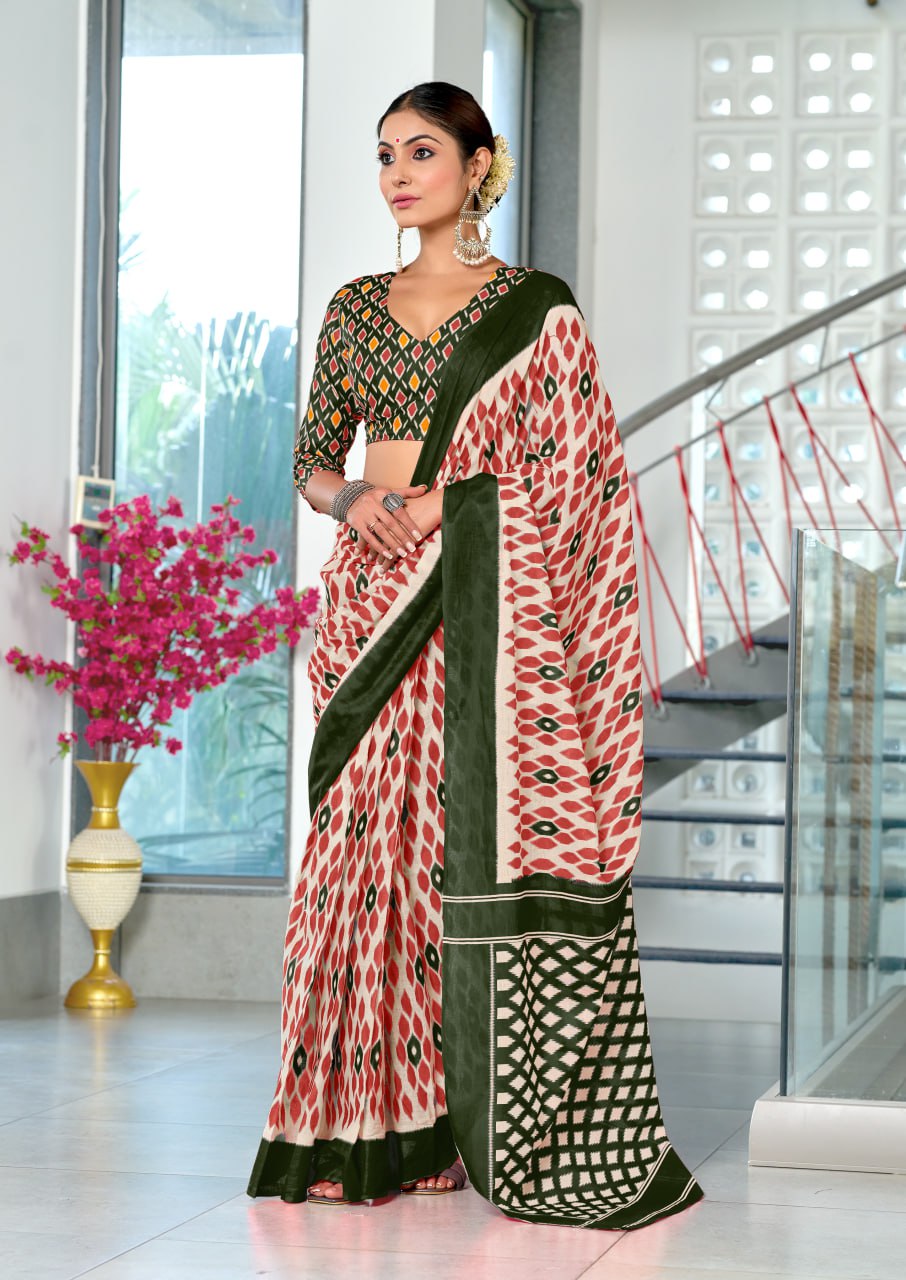 HAND BLOCK PRINT MULMUL COTTON SAREES