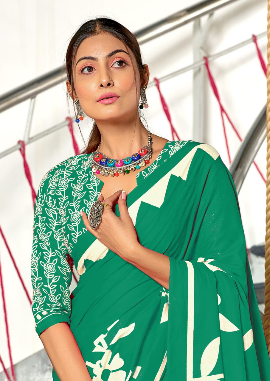 HAND BLOCK PRINT MULMUL COTTON SAREES