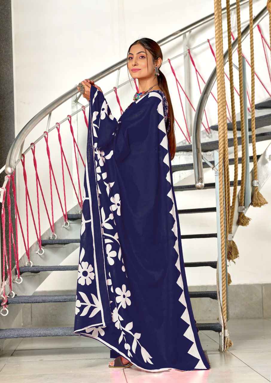 HAND BLOCK PRINT MULMUL COTTON SAREES