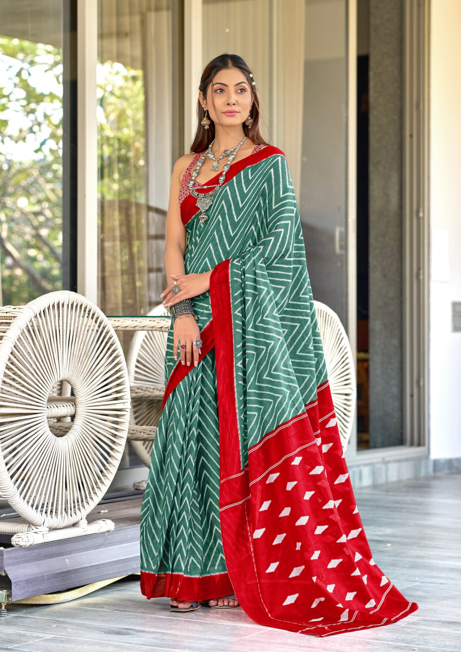 HAND BLOCK PRINT MULMUL COTTON SAREES