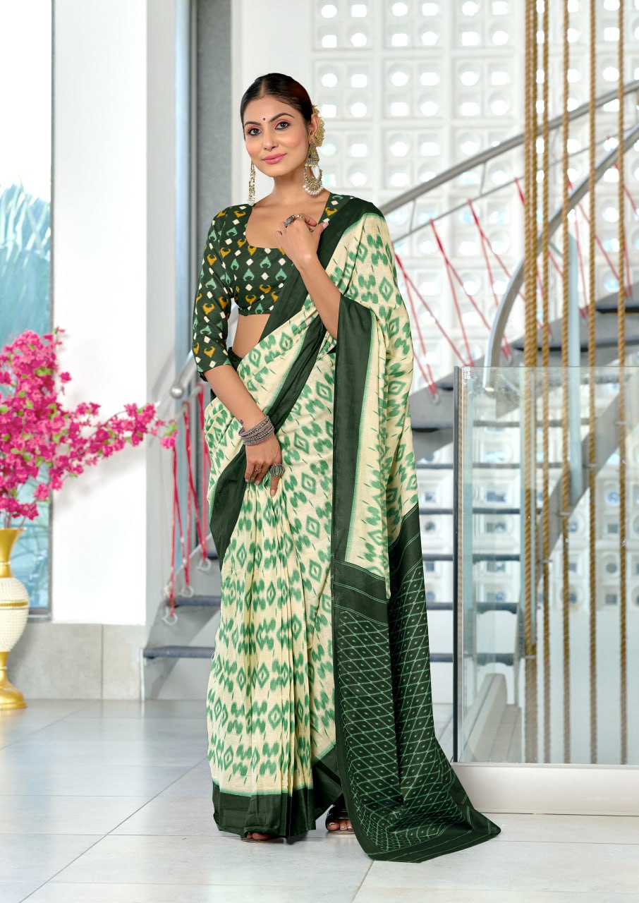 HAND BLOCK PRINT MULMUL COTTON SAREES