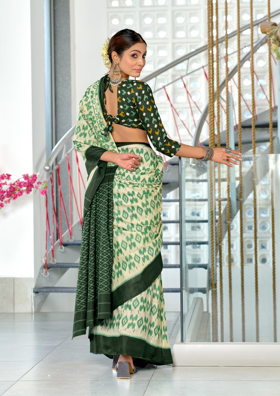 HAND BLOCK PRINT MULMUL COTTON SAREES