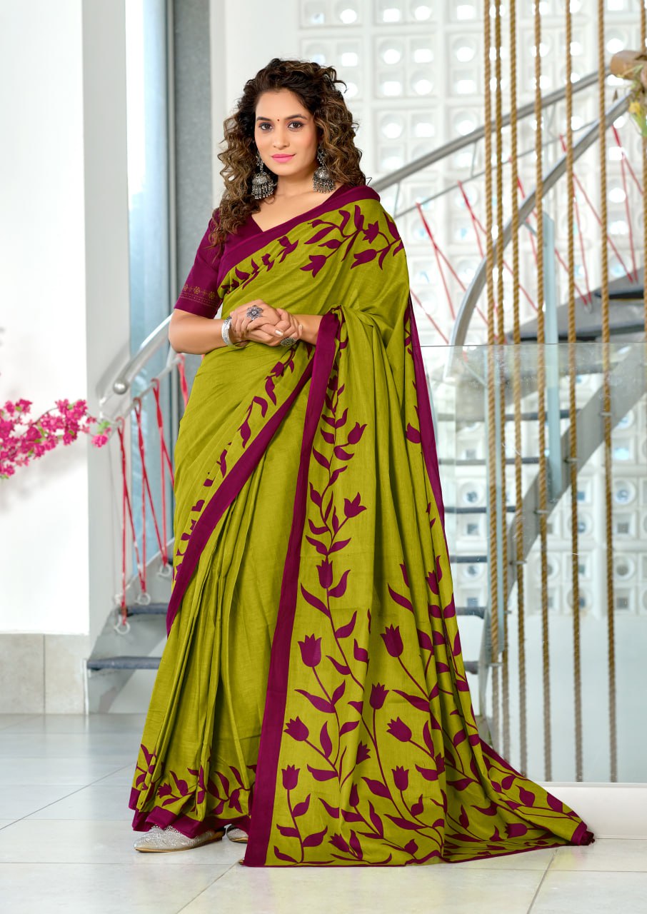HAND BLOCK PRINT MULMUL COTTON SAREES