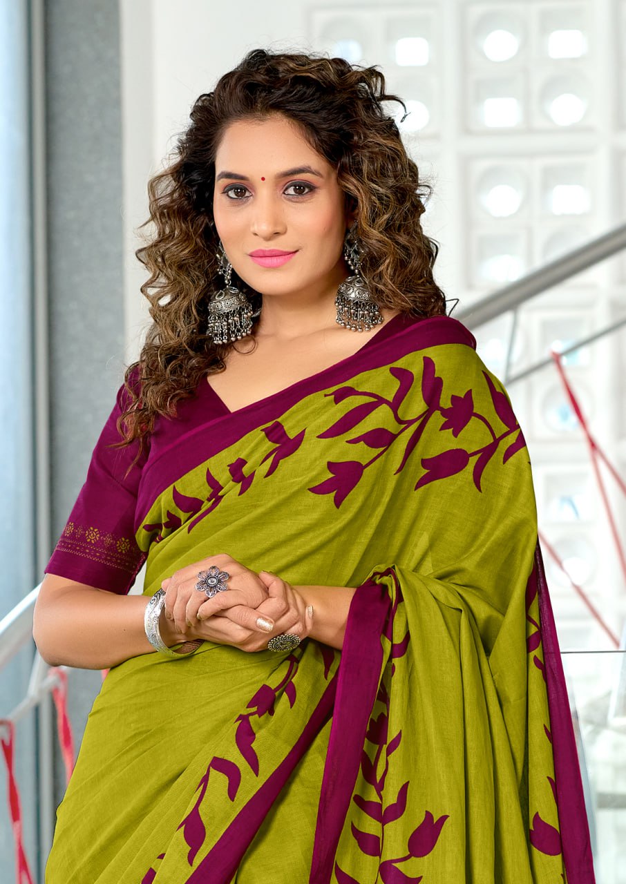 HAND BLOCK PRINT MULMUL COTTON SAREES