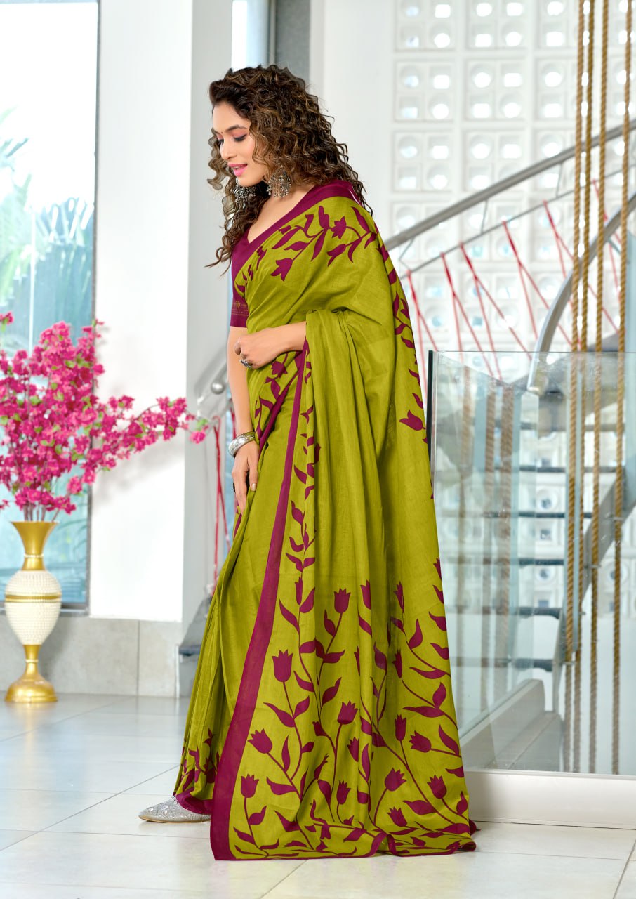 HAND BLOCK PRINT MULMUL COTTON SAREES