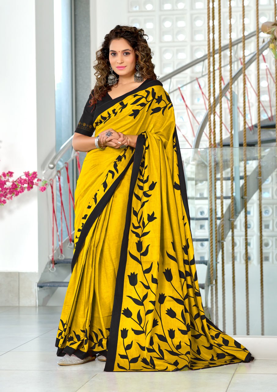 HAND BLOCK PRINT MULMUL COTTON SAREES