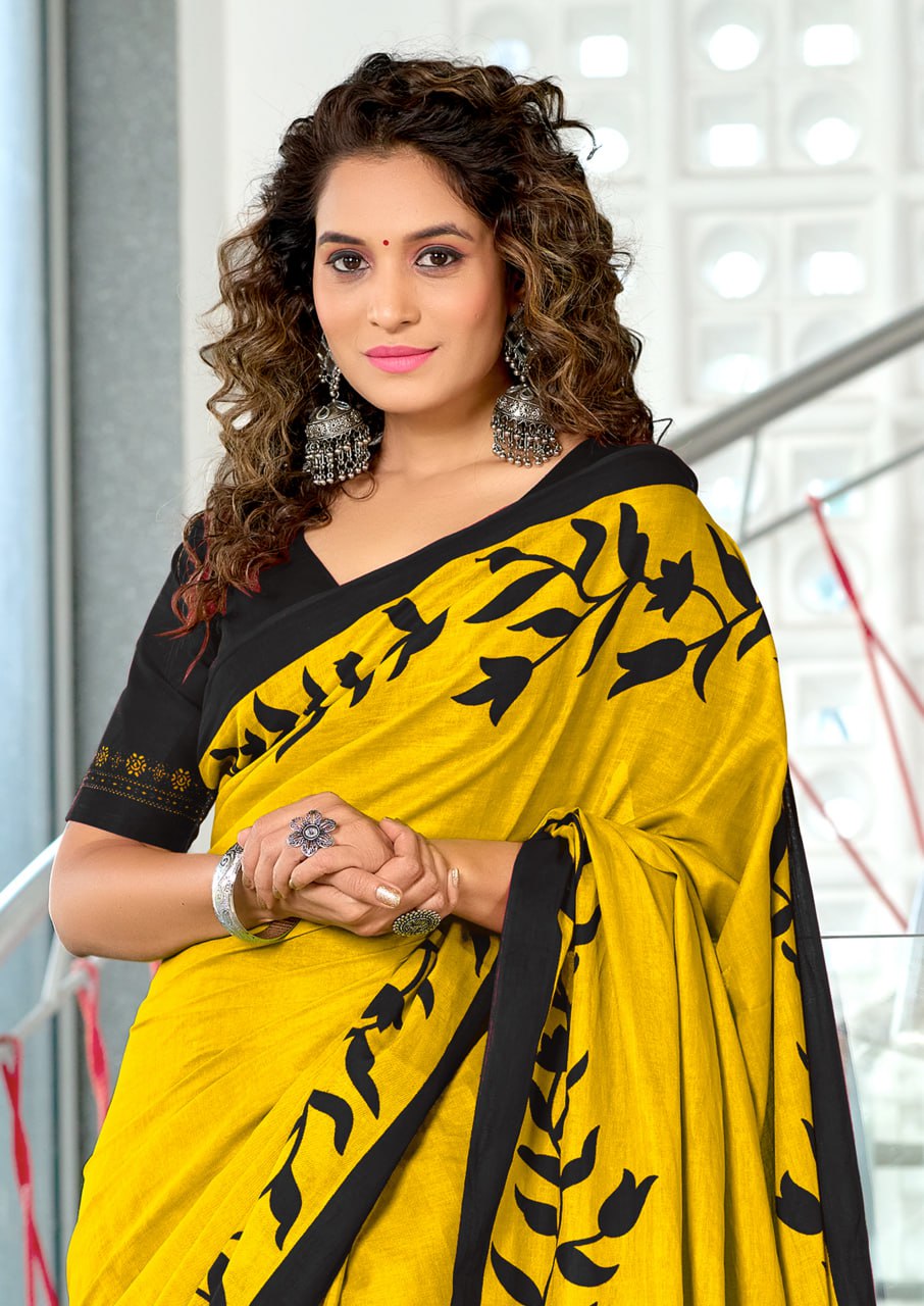HAND BLOCK PRINT MULMUL COTTON SAREES
