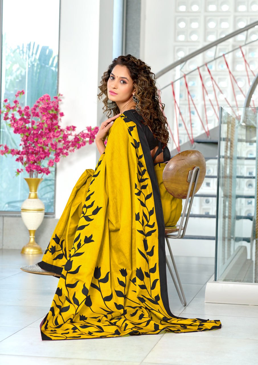 HAND BLOCK PRINT MULMUL COTTON SAREES