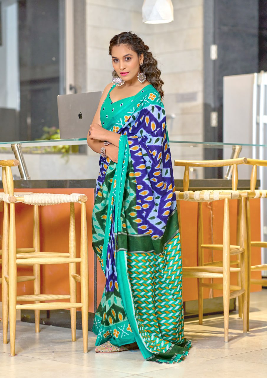 HAND BLOCK PRINT MULMUL COTTON SAREES