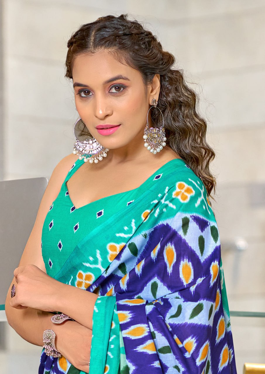 HAND BLOCK PRINT MULMUL COTTON SAREES