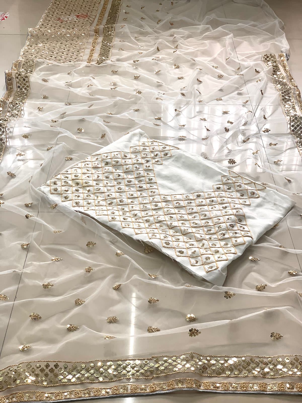 Designer Saree on Soft Butterfly Net