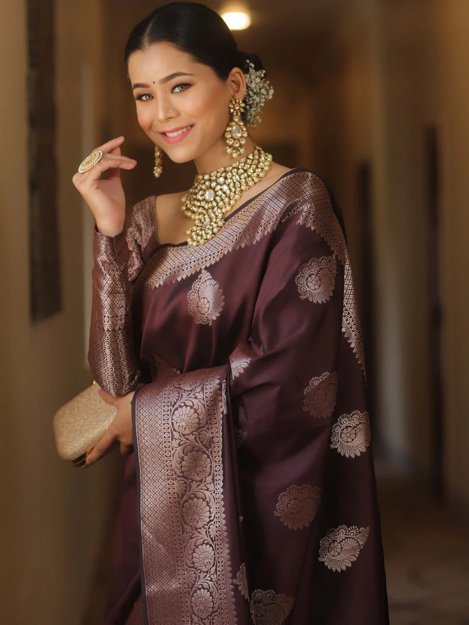 Zari Woven Kanjeevaram Silk Saree
