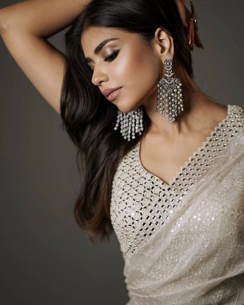 Pure Organza Saree with All-Over Thread & Siroski Work