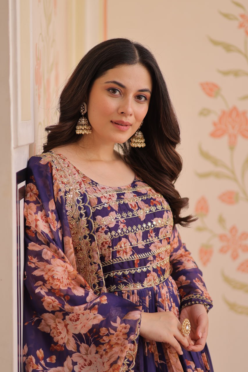 Premium Designer Readymade Gown-Dupatta Collections