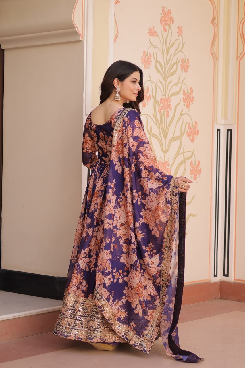 Premium Designer Readymade Gown-Dupatta Collections