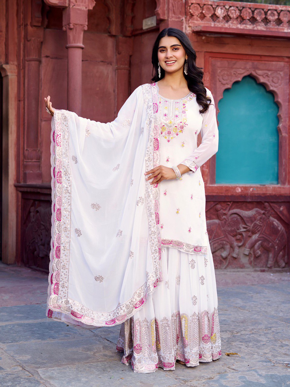 Flared sharara bottom