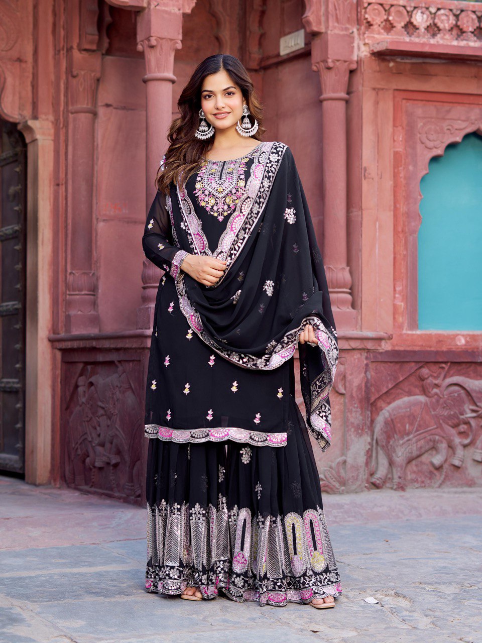 Flared sharara bottom