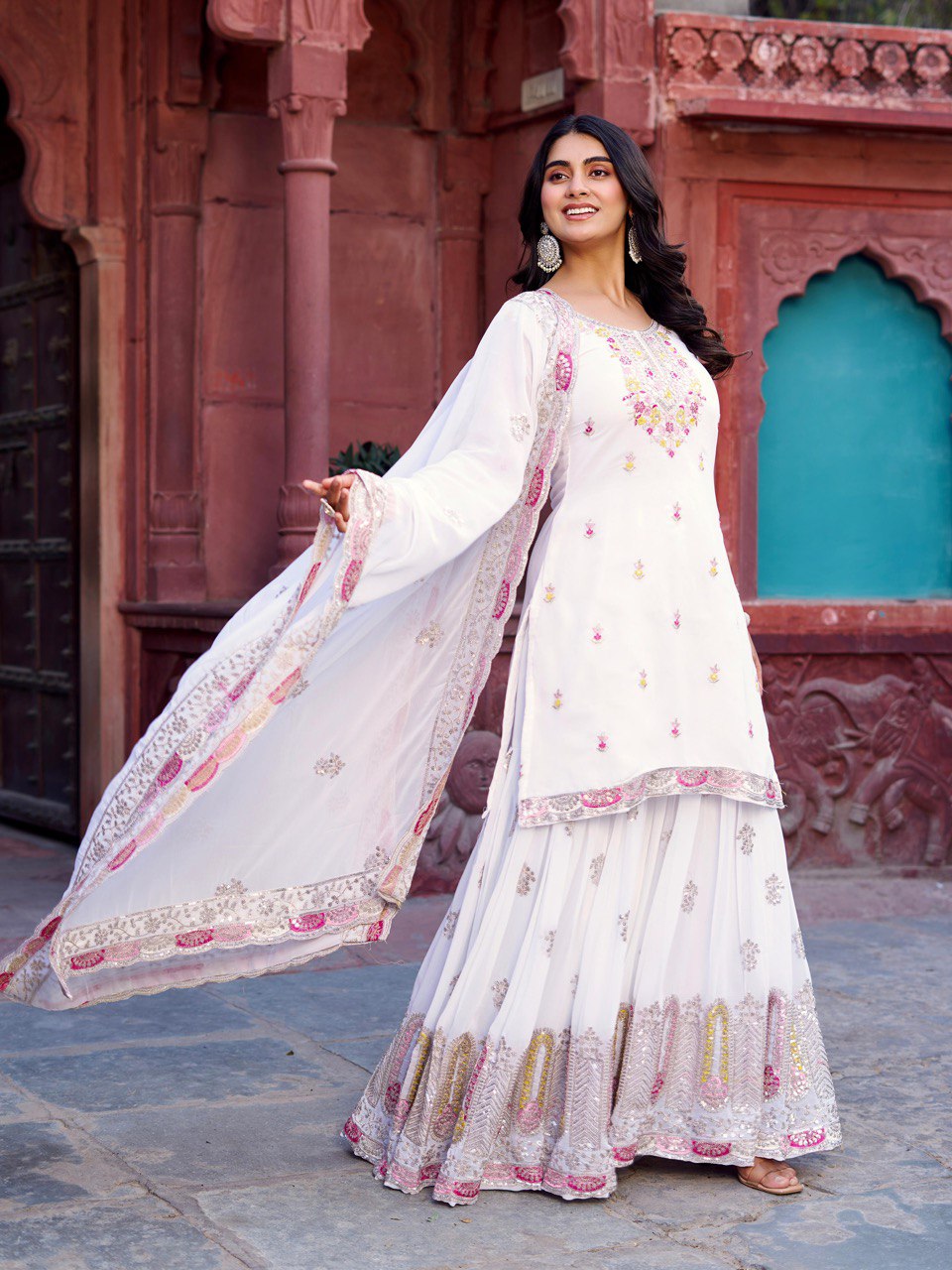Flared sharara bottom