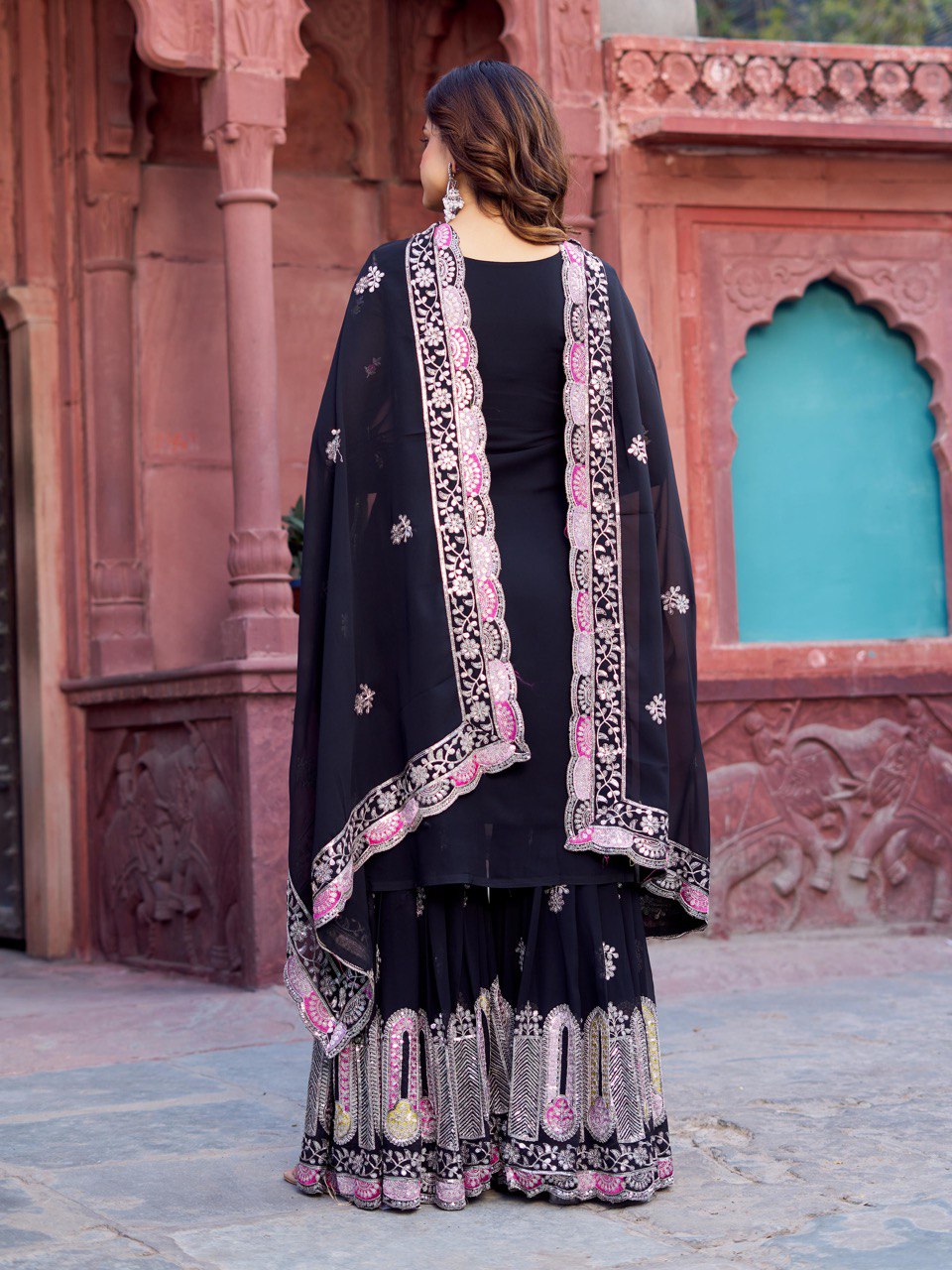Flared sharara bottom