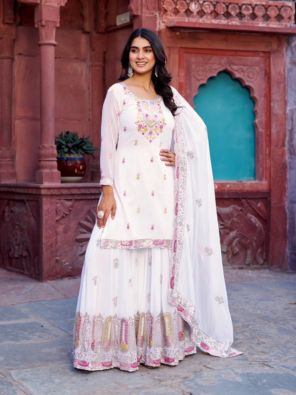Flared sharara bottom