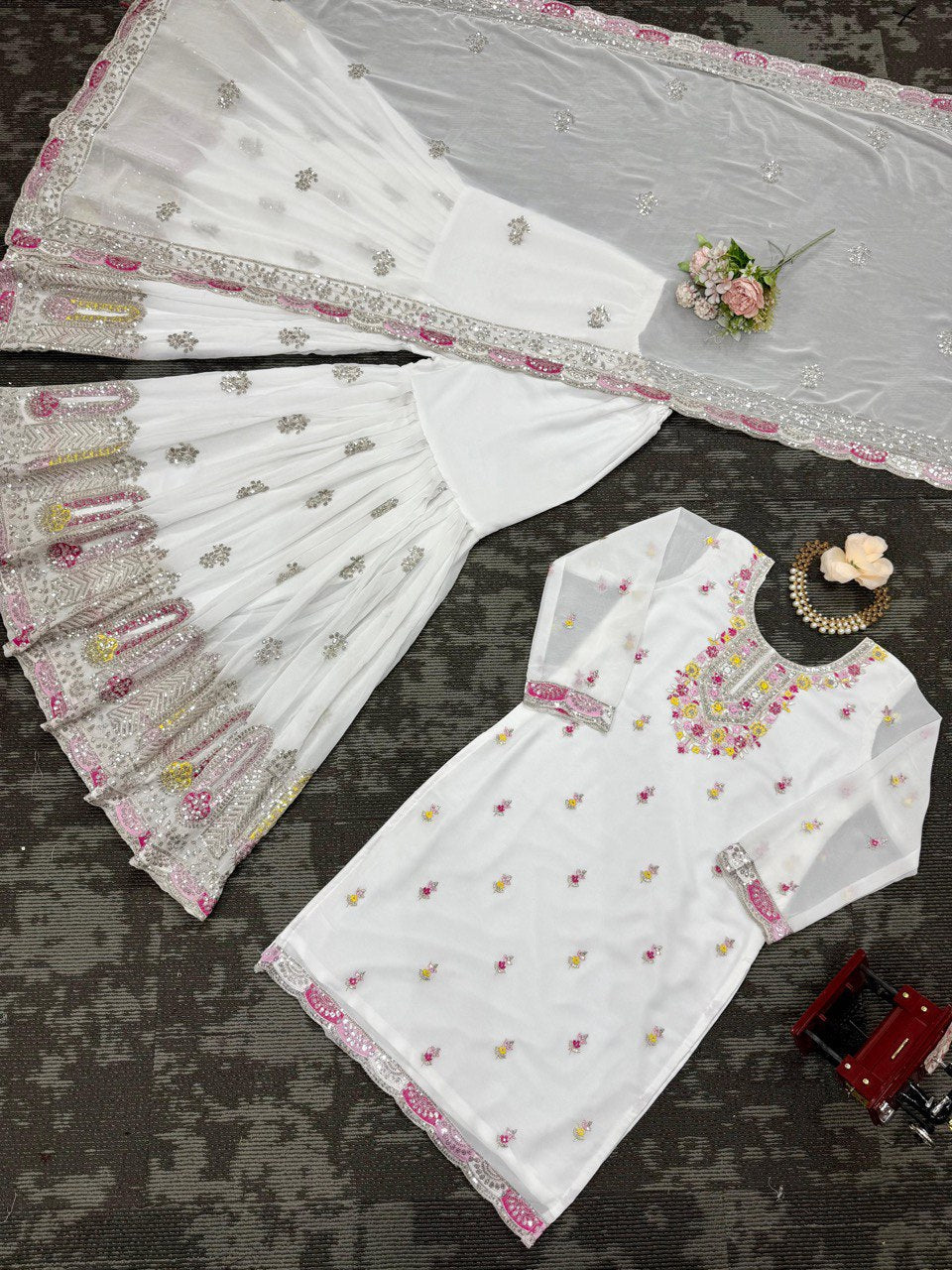 Flared sharara bottom