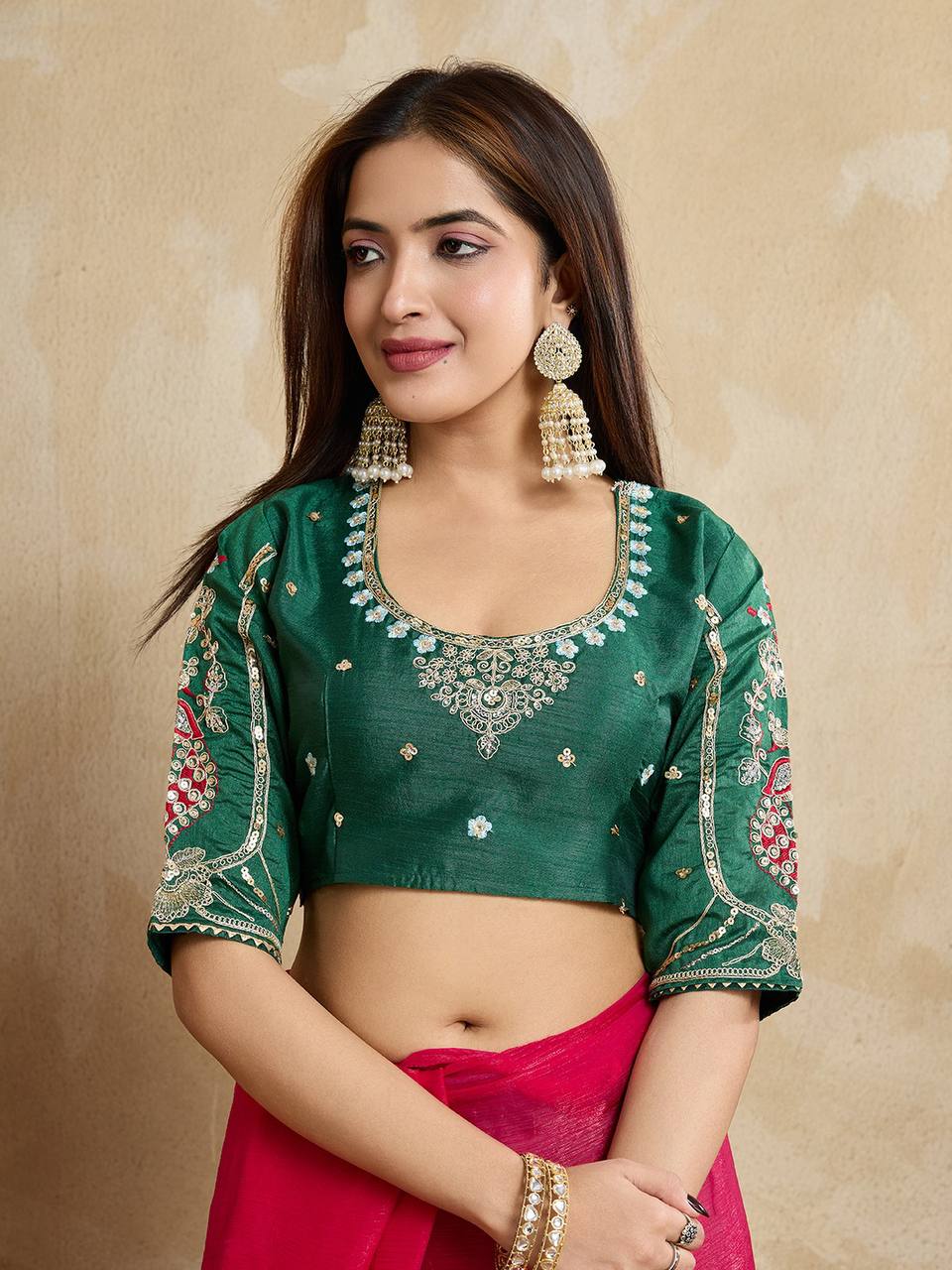 Premium Embroidered Saree for Wedding in Fendy Chiffon Silk