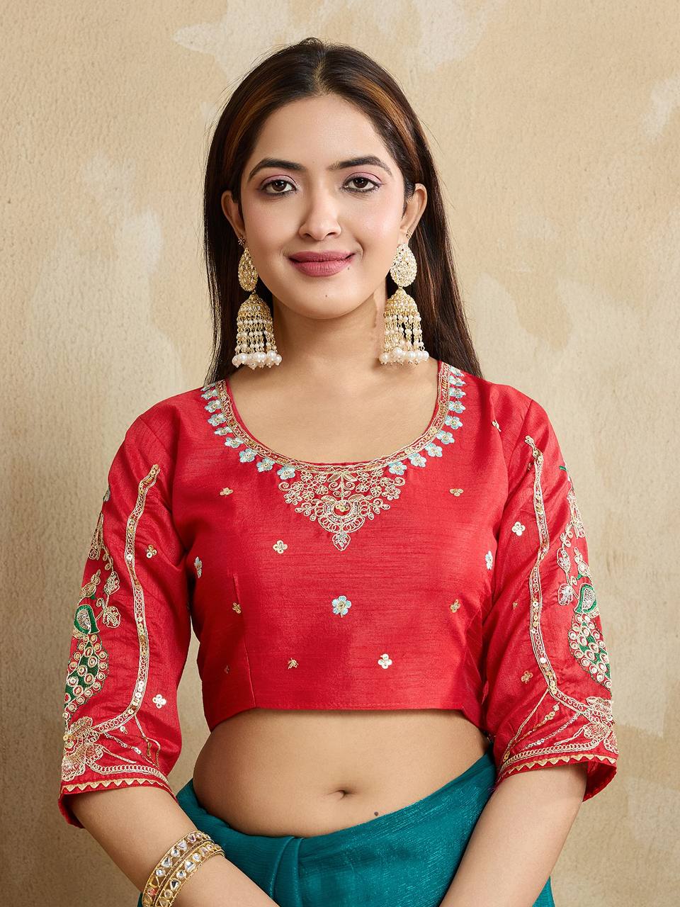 Premium Embroidered Saree for Wedding in Fendy Chiffon Silk