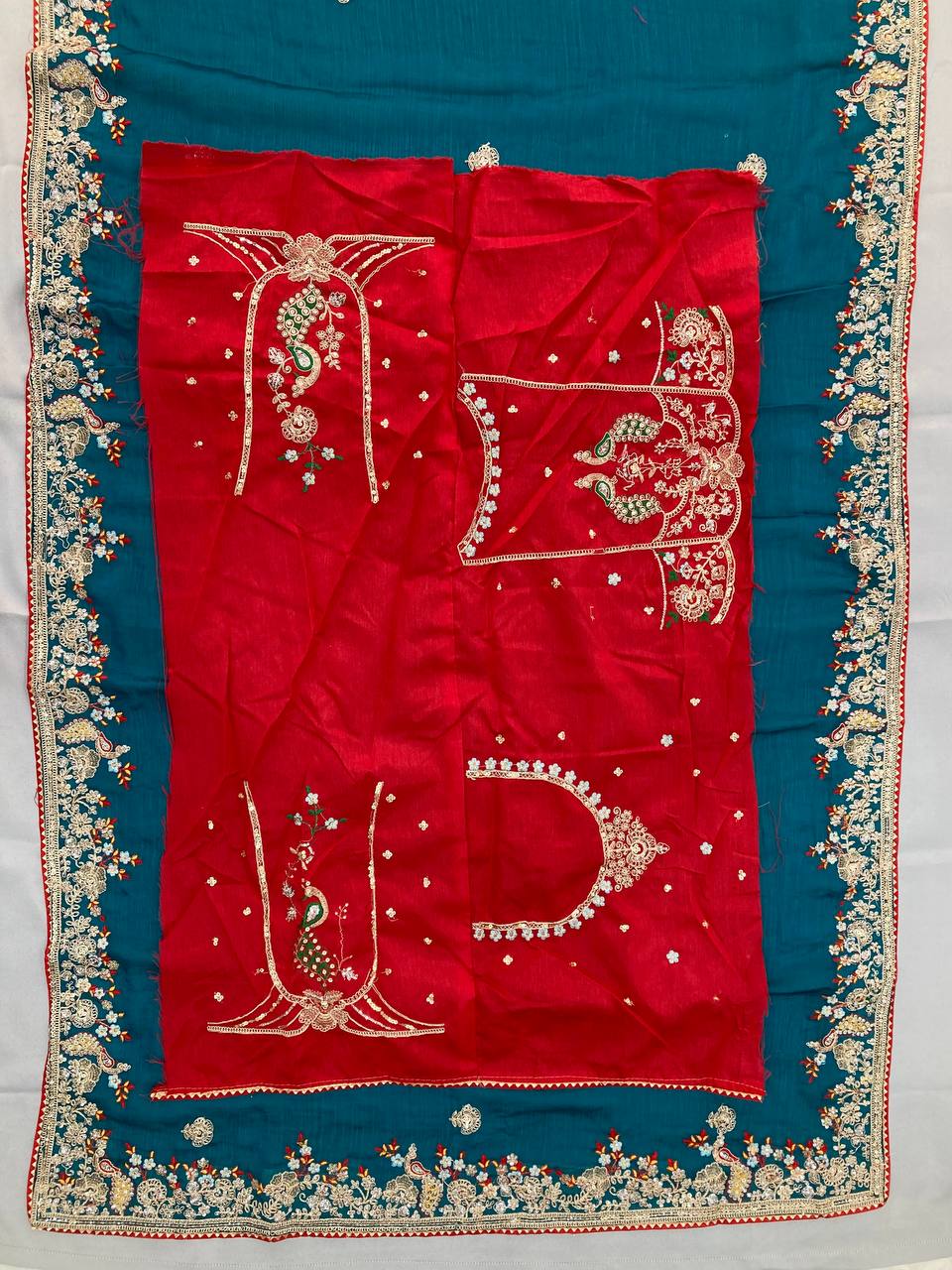 Premium Embroidered Saree for Wedding in Fendy Chiffon Silk