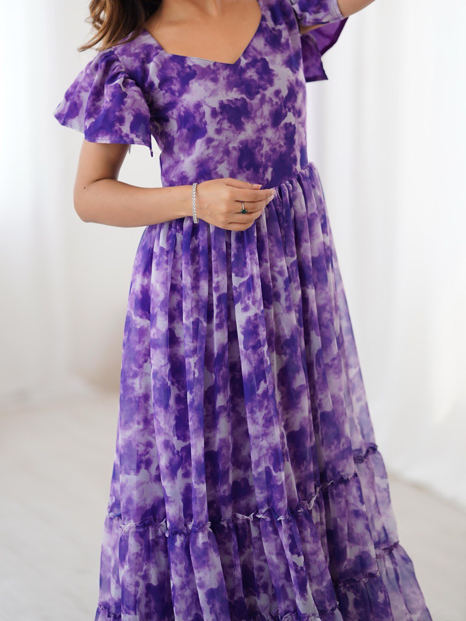 Ethereal Clouds Flairy Kurtis